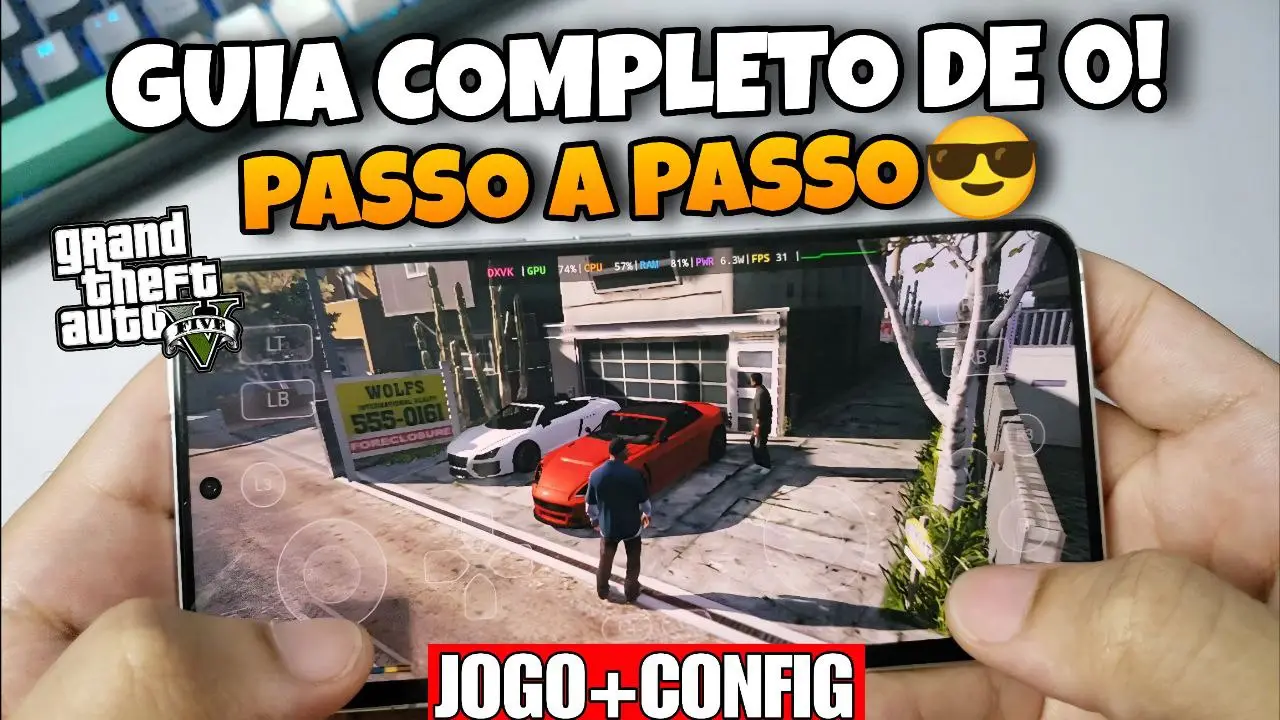 GUIA COMO JOGAR GTA 5 NO CELULAR COMPLETO PASSO A PASSO + JOGO