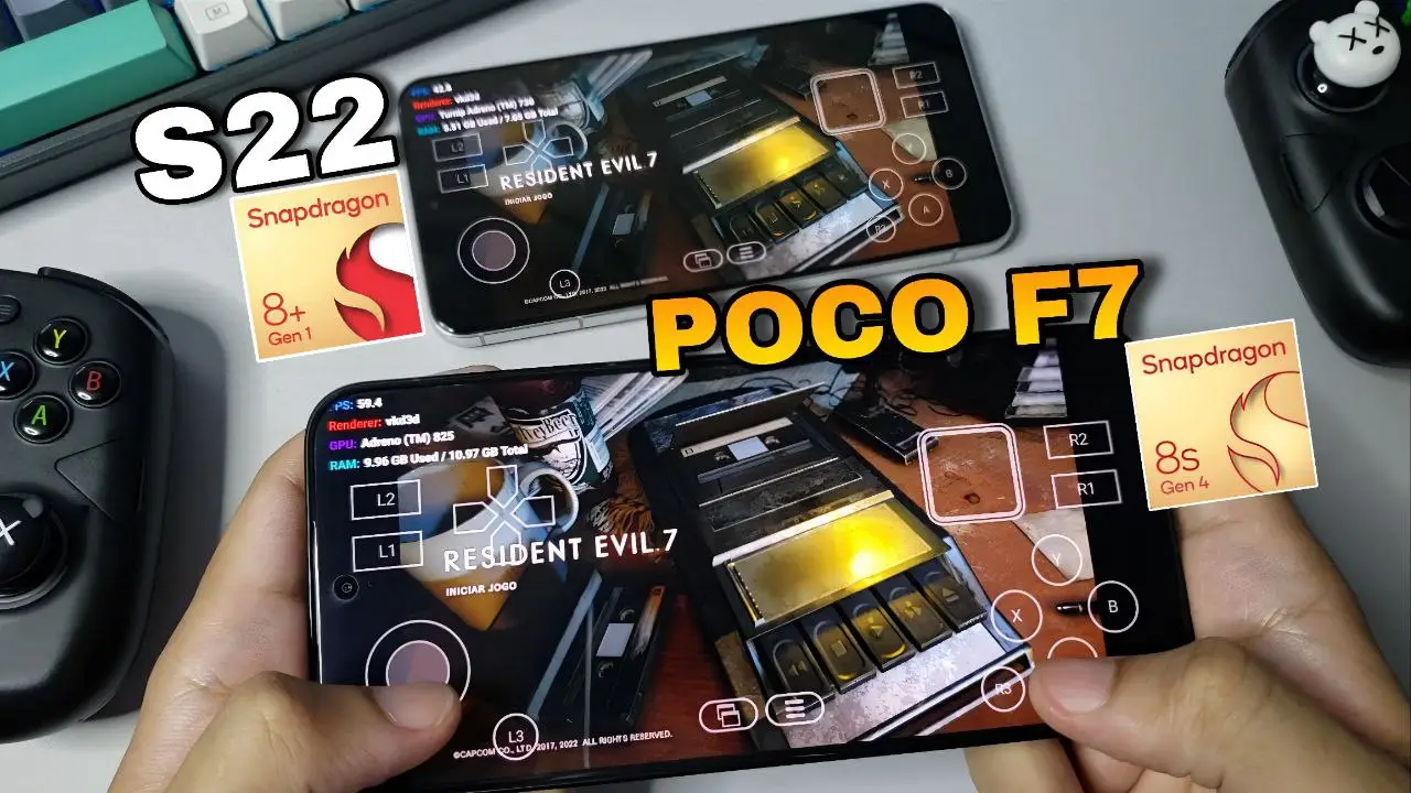 RESIDENT EVIL 7 (HD) TESTE NO POCO F7 E GALAXY S22