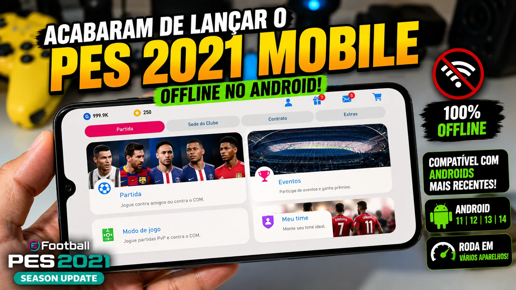 ACABARAM DE LANÇAR O PES 2021 MOBILE OFFLINE NO ANDROID
