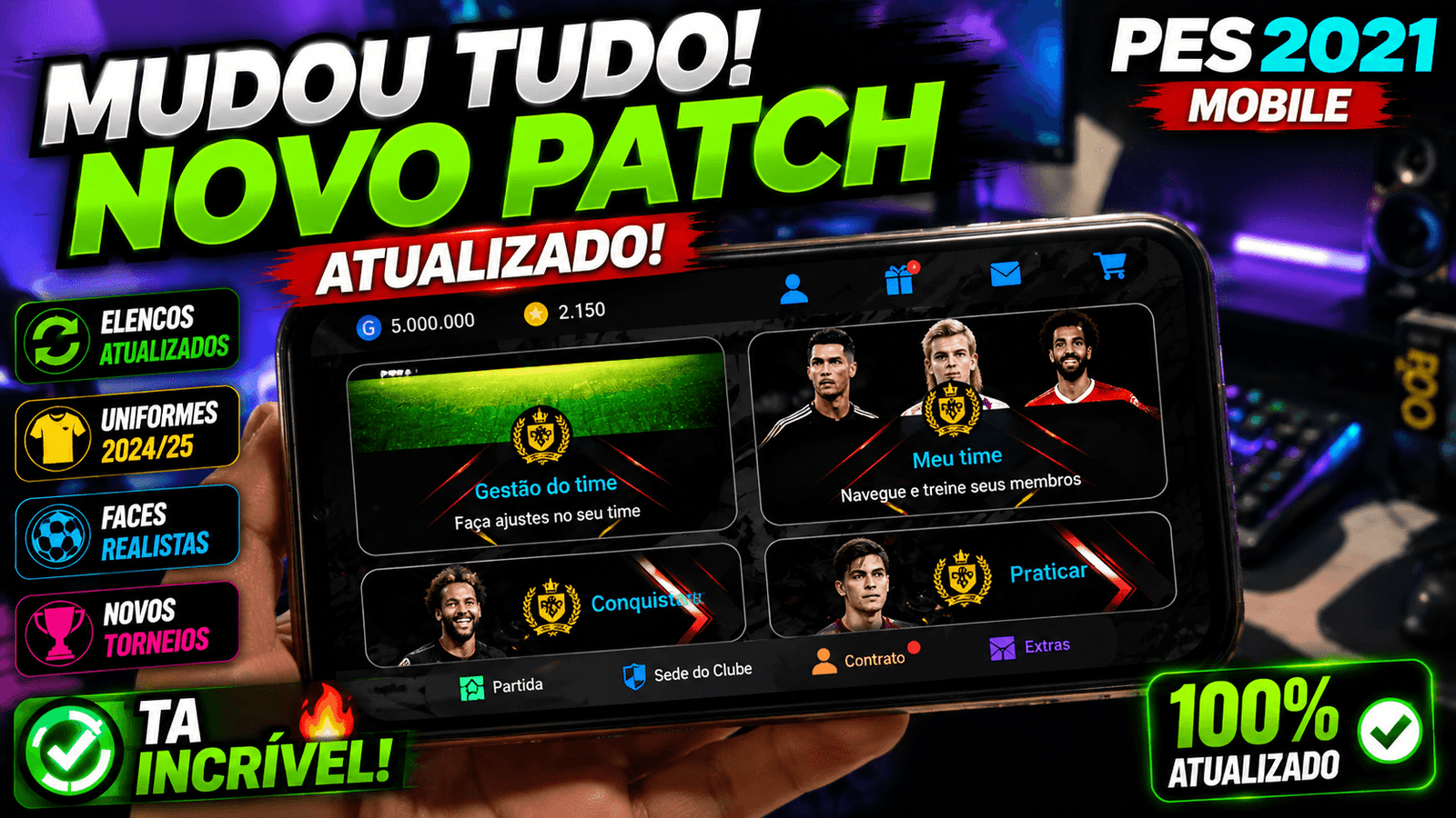 NOVO PATCH PES 2021 MOBILE