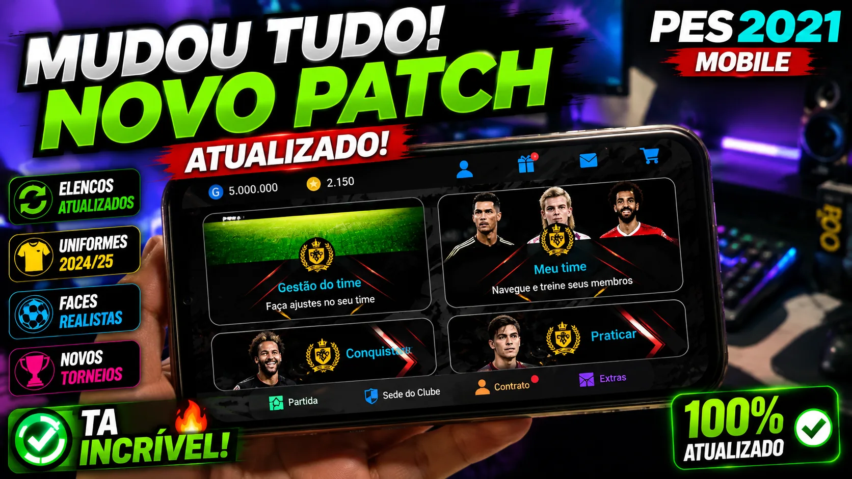 NOVO PATCH PES 2021 MOBILE