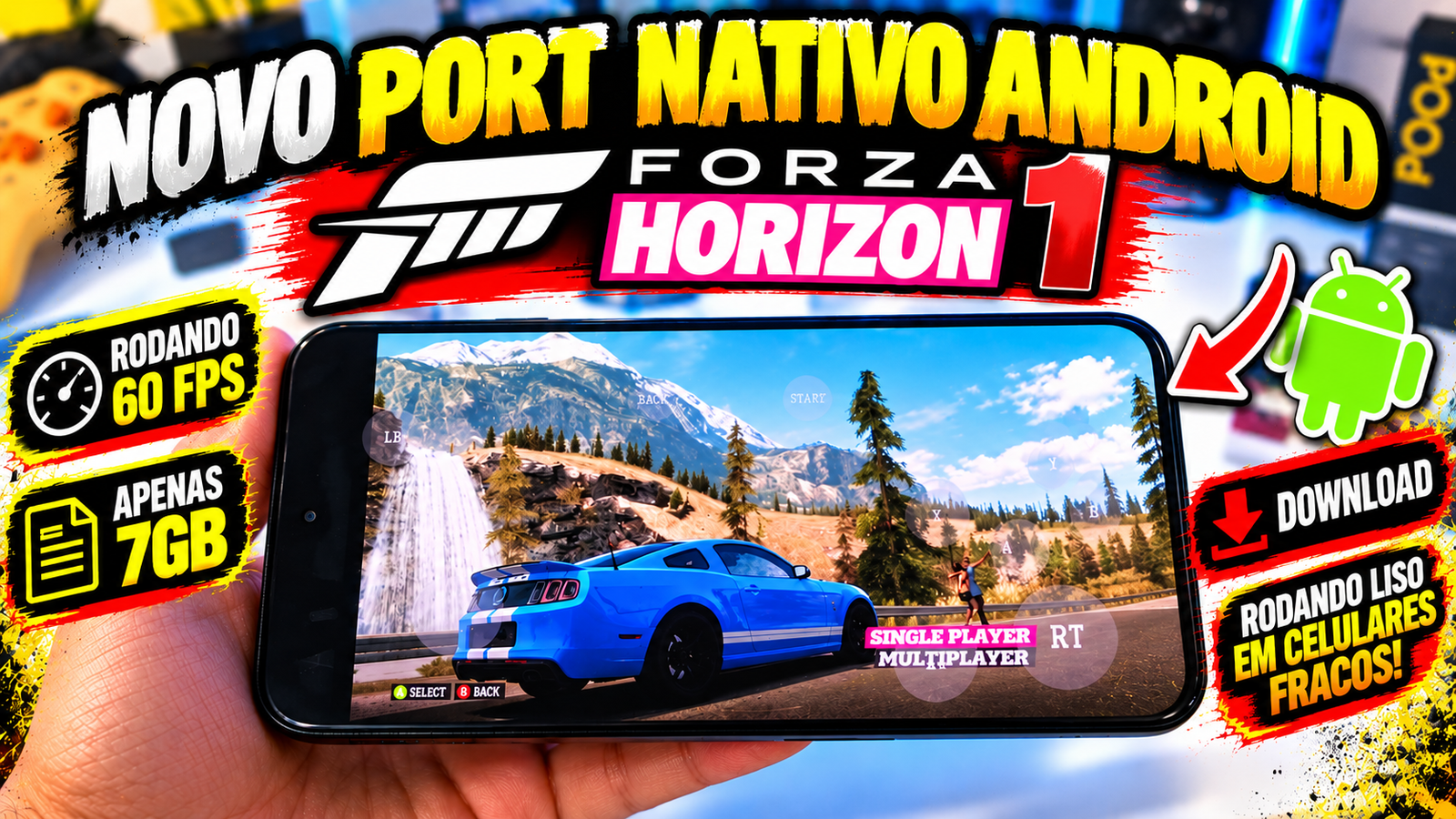 FORZA HORIZON 1 NO ANDROID! NOVO PORT NATIVO PARA CELULAR