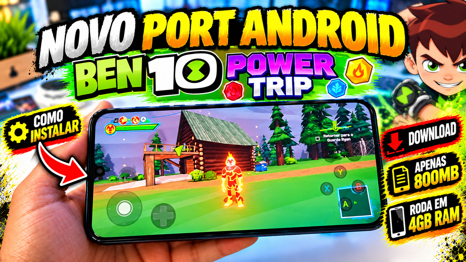 ELE CHEGOU!BEN 10 POWER TRIP PARA CELULAR